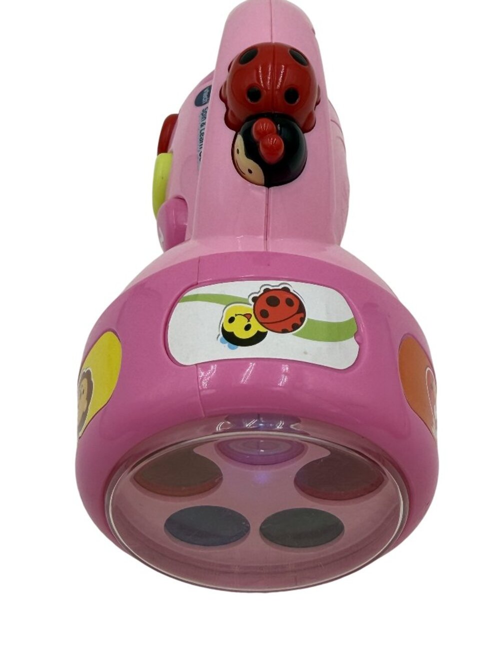 VTech Spin & Learn Ladybug Flashlight Toy Pink With Sound & Light Effects